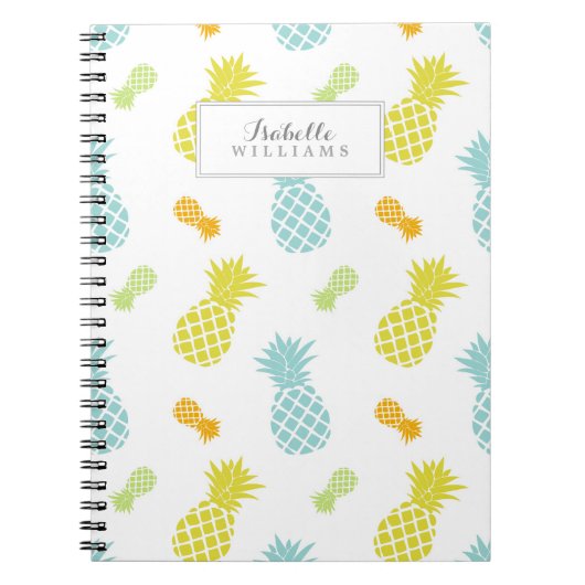 Personalisiertes Ananas-Muster Notizblock (Vorderseite)
