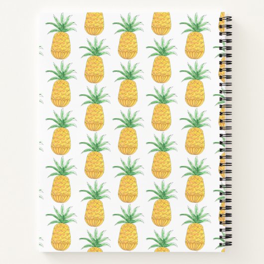 Personalisiertes Ananas-Notebook Notizblock (Rückseite)