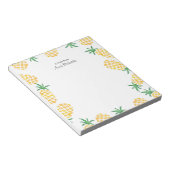 Personalisiertes Ananas-Notepad Notizblock (angewinkelt)