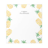 Personalisiertes Ananas-Notepad Notizblock (Vorderseite)