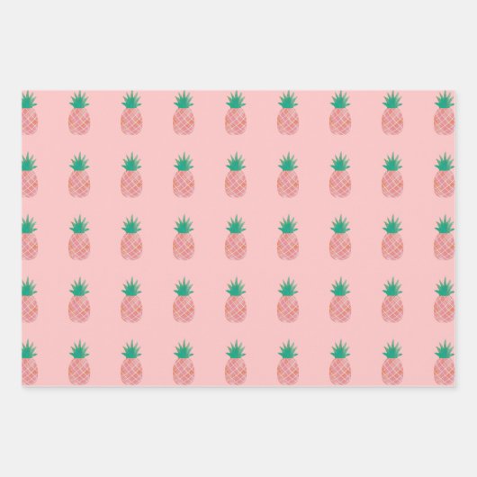 Personalisiertes Ananas-Wrapping Paper-Set Geschenkpapier Set (Vorderseite)