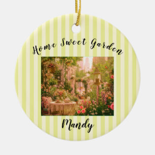 Personalisiertes Andenken Stadtscharten-Geschenk. Keramik Ornament