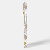 Personalisiertes anfängliches Daisy-Muster Beige Case-Mate iPhone Hülle (Rückseite / Links)