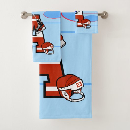 Personalisiertes Anfangseis-Hockey Badhandtuch Set (Insitu)