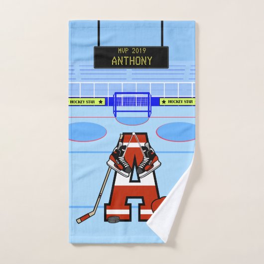 Personalisiertes Anfangseis-Hockey Badhandtuch Set (Handtuch)