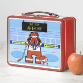 Personalisiertes Anfangseis-Hockey Metall Brotdose (Beispiel)