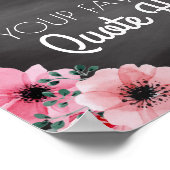 Personalisiertes Angebot | Floral Chalkboard-Zeich Poster (Ecke)