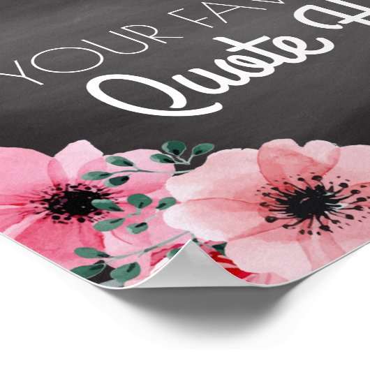 Personalisiertes Angebot | Floral Chalkboard-Zeich Poster (Ecke)