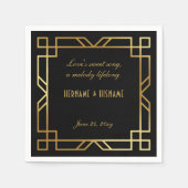 Personalisiertes Angebot für klassische Schwarz-Go Serviette (Vorderseite)