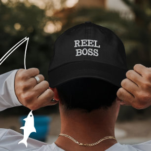 Personalisiertes Angelrollenboss-Geschenk für Angl Bestickte Baseballkappe