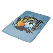 Personalisiertes Angelturnier Fischfeindlichkeit Badematte (Schrägansicht)