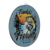 Personalisiertes Angelturnier Fischfeindlichkeit Dartscheibe (Vorderseite Links)