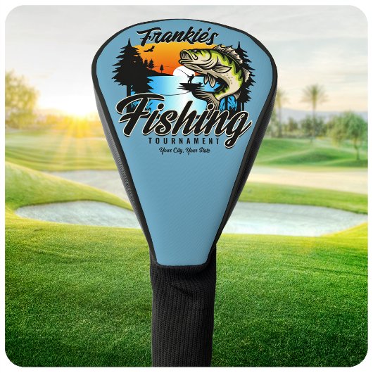 Personalisiertes Angelturnier Fischfeindlichkeit Golf Headcover