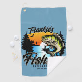 Personalisiertes Angelturnier Fischfeindlichkeit Golfhandtuch (Insitu)