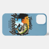 Personalisiertes Angelturnier Fischfeindlichkeit iPhone Hülle (Rückseite (Horizontal))