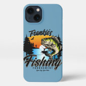 Personalisiertes Angelturnier Fischfeindlichkeit iPhone Hülle (Rückseite)