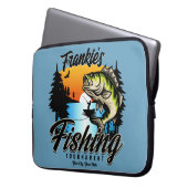 Personalisiertes Angelturnier Fischfeindlichkeit Laptopschutzhülle (Vorderseite Links)