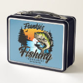 Personalisiertes Angelturnier Fischfeindlichkeit Metall Brotdose (Vorderseite)