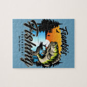 Personalisiertes Angelturnier Fischfeindlichkeit Puzzle (Horizontal)