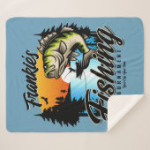 Personalisiertes Angelturnier Fischfeindlichkeit Sherpadecke (Vorderseite (Horizontal))
