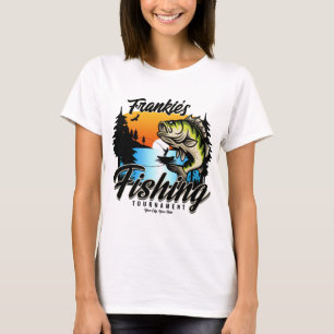 Personalisiertes Angelturnier Fischfeindlichkeit T-Shirt