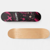 Personalisiertes Anime-Mädchen Rosa Skateboard Dec (Horizontal)