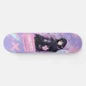 Personalisiertes Anime-Pastell- und Rosa-Skateboar Skateboard (Horizontal)