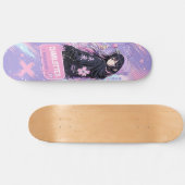 Personalisiertes Anime-Pastell- und Rosa-Skateboar Skateboard (Horizontal)