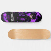 Personalisiertes Anime Schwarz Lila Samurai Skateboard (Horizontal)
