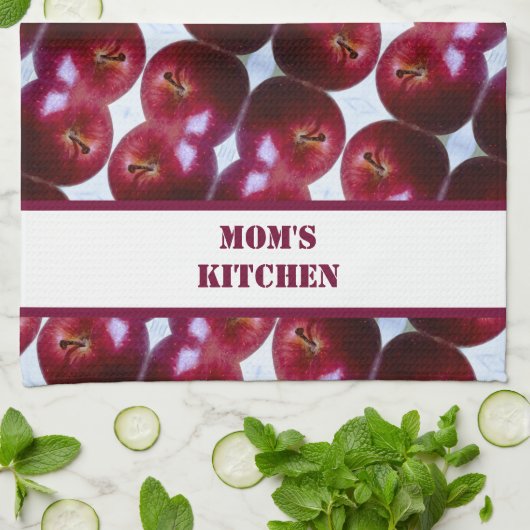 Personalisiertes Apple Pattern Küchentuch (Gefaltet)