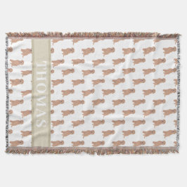 Personalisiertes Apricot Rotes Golden Doodle Decke