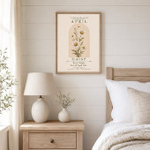 Personalisiertes April-Gänseblümchen-Geburtsblumen Poster