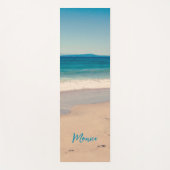 Personalisiertes Aqua Aquamarin Beach Foto Yogamatte (Vorderseite)