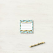 Personalisiertes Aqua Aquamarin Gold Meerjungenska Post-it Klebezettel (Auf Schreibtisch)