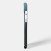 Personalisiertes Aqua Blue Metallic und Black Case-Mate iPhone Hülle (Rückseite / Links)