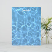Personalisiertes Aqua Blue Pool Foto Wasser (Stehend Vorderseite)