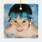 Personalisiertes Aqua Green Baden oder Tauchen Fot Keramikornament (Rückseite)