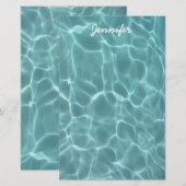 Personalisiertes Aqua Green Swimming Pool Foto (Vorne/Hinten)