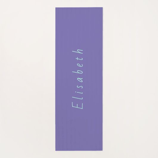 Personalisiertes Aqua Green und Lila Yogamatte (Rückseite)