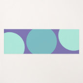 Personalisiertes Aqua Green und Lila Yogamatte (Vorderseite (Horizontal))
