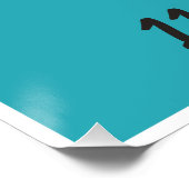 Personalisiertes Aqua Heart Wedding Willkommenszei Poster (Ecke)