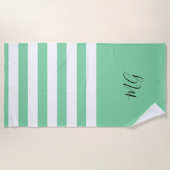 Personalisiertes Aqua Strip Strandtuch (Vorderseite)