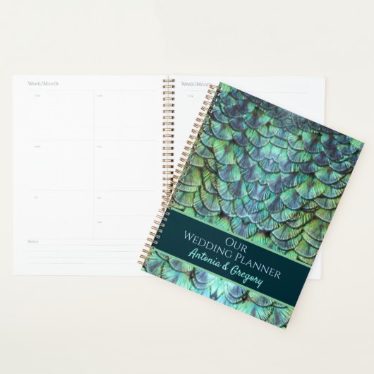 Personalisiertes Aqua Vibranding Peacock Feathers  Planer (Anzeige)