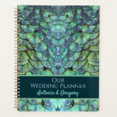 Personalisiertes Aqua Vibranding Peacock Feathers  Planer (Vorderseite)