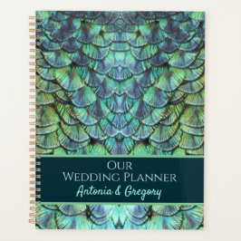 Personalisiertes Aqua Vibranding Peacock Feathers  Planer