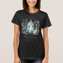 Personalisiertes Aquamarin-Geburtsstein-Shirt