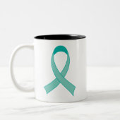 Personalisiertes aquamarines Band-T-Shirt Geschenk Zweifarbige Tasse (Links)