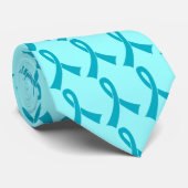 Personalisiertes aquamarines Bewusstseins-Band Krawatte (Gerollt)