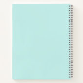 Personalisiertes Aquamarines Blue Script Chic Sket Notizblock (Rückseite)