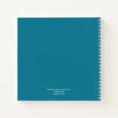 Personalisiertes Aquamarines Blue & White Sketch B Notizblock (Rückseite)